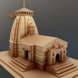 kedarnath Tempel Qualität shiv Shiva Zeder nath 3d print model - Mito3D