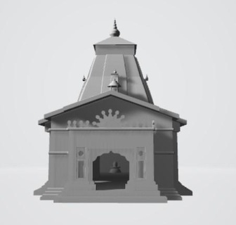 kedarnath temple india uttarakhand architecture miniature shiva shiv ancient sculpture spiritual god 3d print model - Mito3D