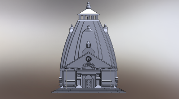kedarnath tapınak şakak mabet 3d print model - Mito3D
