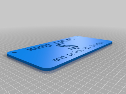 keep clam customized signs logos 3d print model - Mito3D