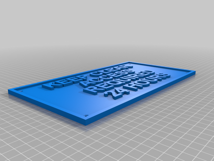 keep clear sign thing 3d print model - Mito3D