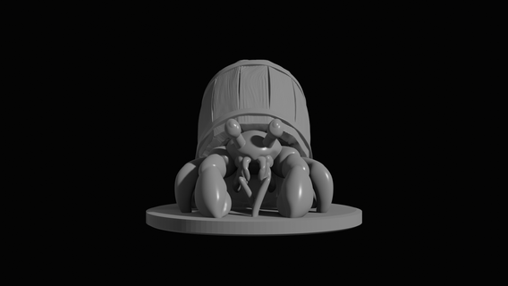 kegmit crab Game pathfinder d&d dnd ttrpg fantasy animal figure toy hermit keg crustacean 3d print model - Mito3D