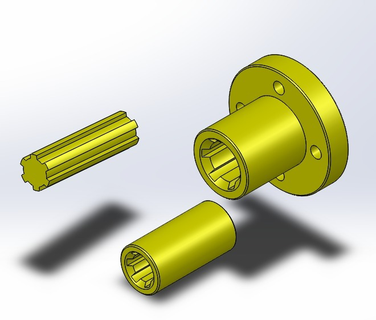 keilwellen und keilnaben splined shafts hubs din iso 14 spline 3d printing 3d print model - Mito3D