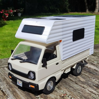 keitruck d12 wpl 1 16 mini truck camper conversion kei caravan rc 3d print model - Mito3D
