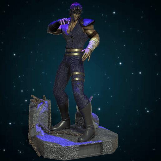 ken shiro fist north star hokuto no art figurines miniatures sculpture miniature figure 3dprinting zbrush fanart anime kenshiro 3D print model - Mito3D