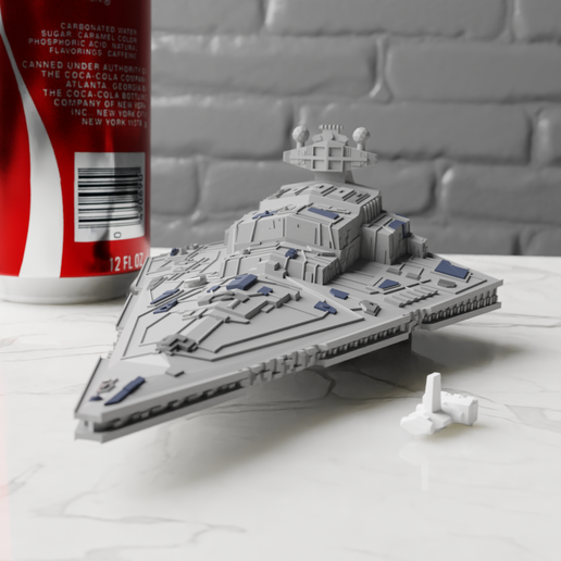 kenner's 1979 star destroyer art wars kenner corellian corvette 3D print model - Mito3D