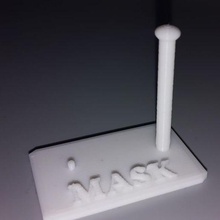 Kenner Maske Stand peg Aktion Zahlen Maskenspielzeug 3d print model - Mito3D