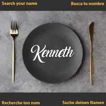 Kenneth Nom banquet mariage communion dîner assiette table décoration nom 3d print model - Mito3D