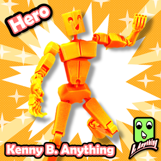 kenny b anything poseable action figure articulated flexible toy customizable fantasy fidget desk figurine cute character friend human 3d print model - Mito3D