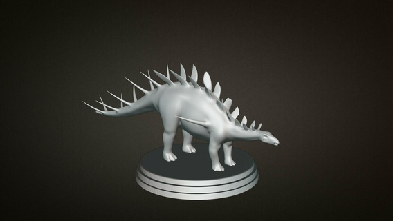 kentrosauro dinosauro 3d stampa giocattolo Stampa modello giocattoli 3d print model - Mito3D