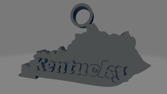 Kentucky porte clés Etats Unis Amérique uni États Etat souvenir américain Louisville Lexington bowling vert 3d print model - Mito3D