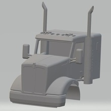 kenworth t610 druckbare cab LKW Spiel bedruckbar ist slot scalextric shell rc radio die überwachung Körper Auto tamiya miniz 1-10 1-32 1-18 1-24 3d print model - Mito3D