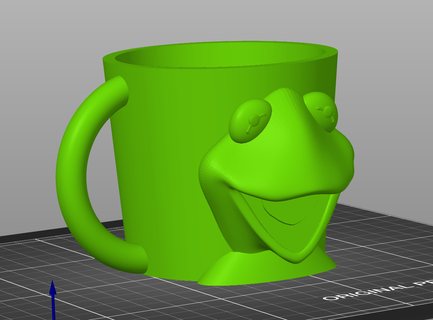 kermit cup 3d print model - Mito3D