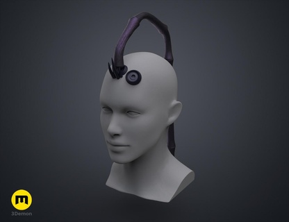 kerrigan hair horns - starcraft horn accessories headpiece head cosmetics cosplay fantasy blizzard demon alien game mmorpg scifi queen 3d print model - Mito3D