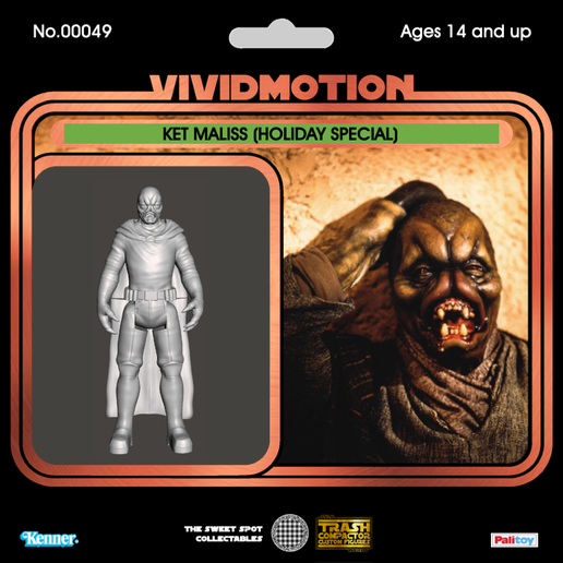 ket maliss vintage custom star wars action figure kenner 375 6 holiday special creature cantina alien patron 5 poa 1 18 bar 5poa hasbro anh toy space assassin 3D print model - Mito3D