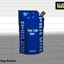 ketchup pouch home beverage drink fridge food kitchen wine package 3d print model - Mito3D