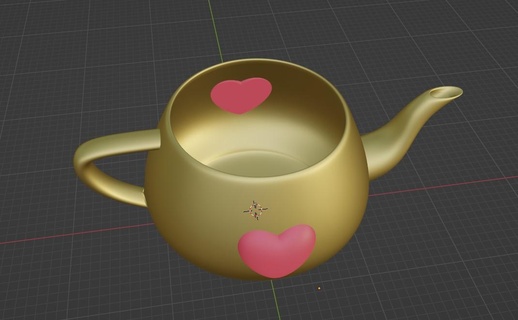 kettle hearts pen holder toy home pencil 3d print model - Mito3D