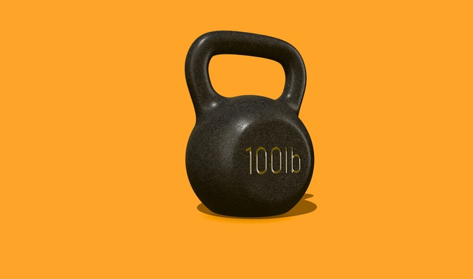 kettlebell anahtarlık takı 3d print model - Mito3D