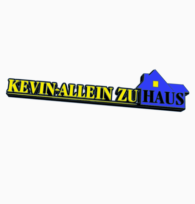 kevin zu haus logo schermo by maniacmancave3d in york casa 2 mccallister bagnato banditi natale film cartello azione figure collezione neca dvd blu raggio 3d print model - Mito3D