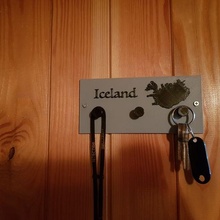 clés titulaire soutien Islande carte clé 3d print model - Mito3D