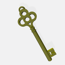 key shaped Collier bijoux 3d print model - Mito3D