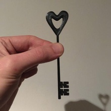 clé art cœur l'amour paradis 3d print model - Mito3D