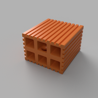 clé brique art travail construction porte clés souvenir maçon architecte bâtiment maison sable conforme ciment 3d print model - Mito3D