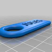 chiave catena jules moda personalizzato Accessori 3d print model - Mito3D