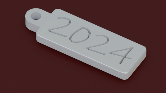 chiave catena 2024 3d print model - Mito3D