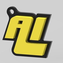 clave de la cadena aakaar laboratorio joyería llaveros el logotipo diseño Logo en 3d 3dprinted 3dkeychain 3d print model - Mito3D