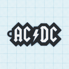 key chain acdc jewelry rock music 3d print model - Mito3D