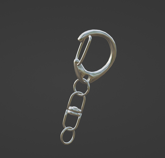 llave cadena base movible joyería joya llavero 3d print model - Mito3D
