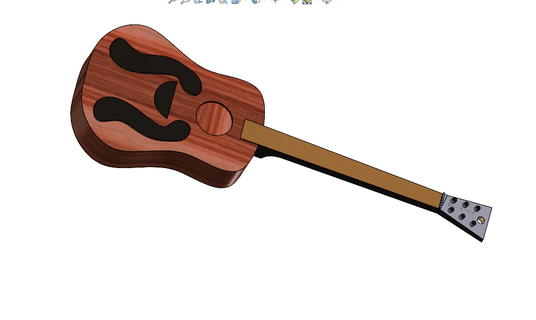 chiave catena chitarra arte mini design 3d print model - Mito3D