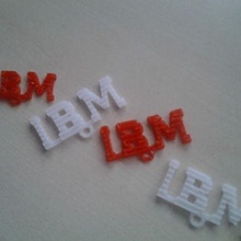 chiave catena ibm logo 3d print model - Mito3D