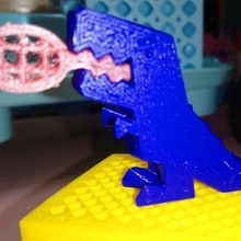 key chain robber rex jewelry keychains 3d print model - Mito3D