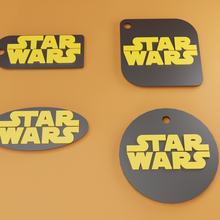 key chain star wars ring jewelry sign tag holder gift accessory keyring pendant earring stock jewel tags keychain pendants 3d print model - Mito3D