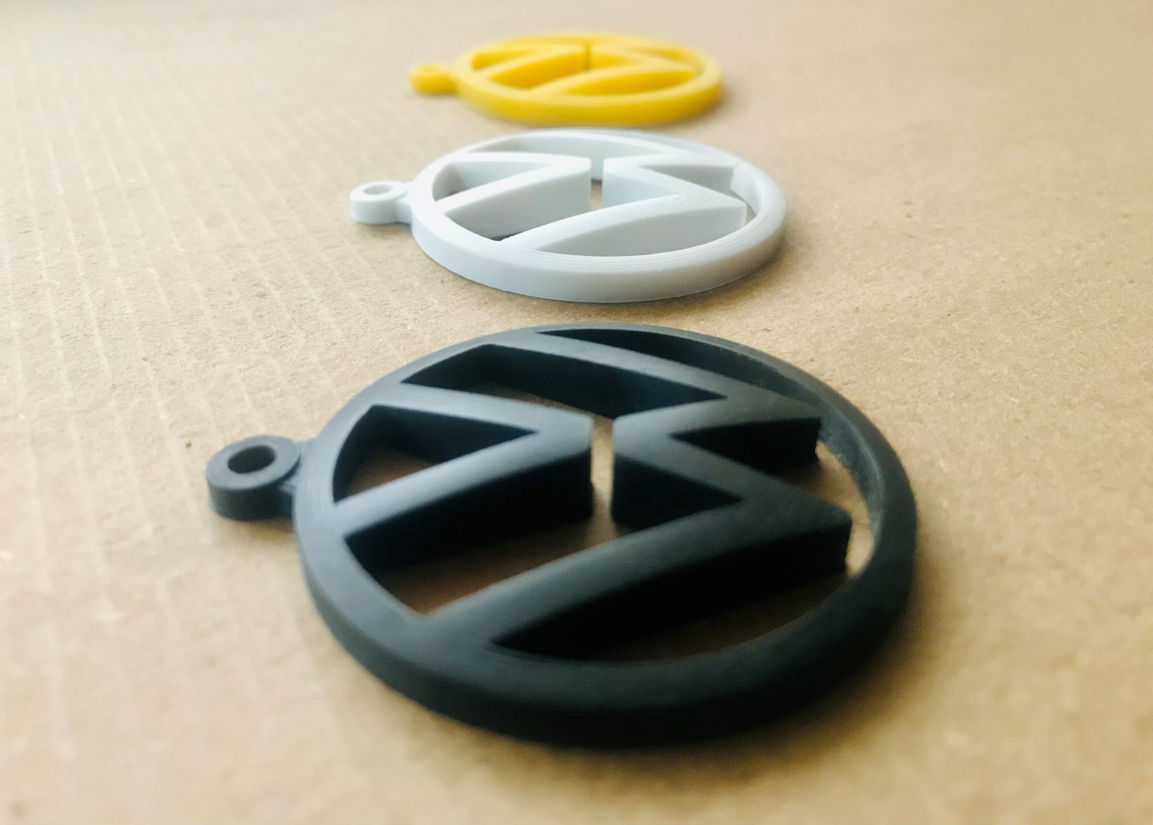 key chain volkswagen auto llavero keychain design goal scarabajo keys 3D print model - Mito3D