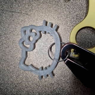 chave grampo mosquetão gatinha chaveiro keyclip Olá edc Sanrio llavero llave bandola 3d print model - Mito3D