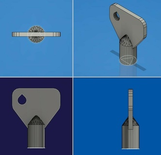 Schlüssel Elektrizität Meter Zähler Licht generisch Allgemeines Wasser 3d print model - Mito3D