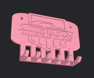 anahtar askı Antik logo american kas cars 175x120x44 mm Yazdır olmadan destekler klasik hazır kolay basmak Kulp destek anahtarlar eski 3d print model - Mito3D