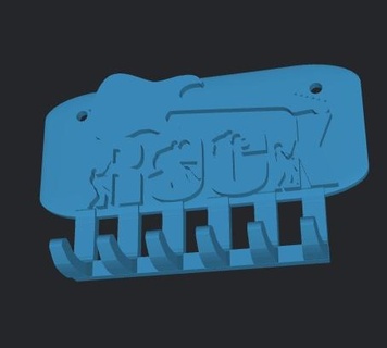 key hanger rock 175x116x42 mm easy print printing without supports holder ready classic keys 3d print model - Mito3D