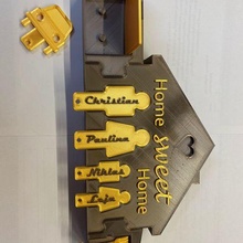 Schlüssel Aufhänger Familie Halter Unterstützung Haus Garage Garten Schuppen 3d print model - Mito3D