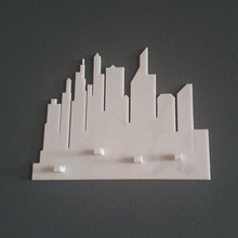 key holder ring city 3d print model - Mito3D