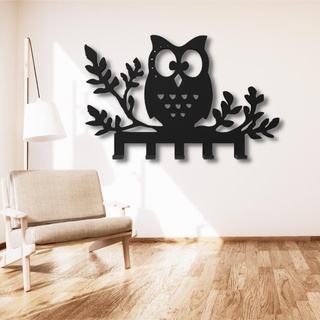 key holder buho exclusive owl wall art keychain keyholder hanger 3d print model - Mito3D