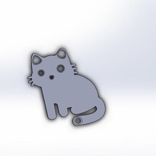 Schlüsselhalter Katze Schmuck cat Halter Schlüssel 3d print model - Mito3D