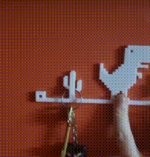anahtar Kulp destek dino Rex paketlemek krom anahtarlar yüzükler Dinozor yüzük dekorasyon Jurassic 3d print model - Mito3D