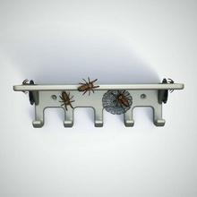 llave soporte araña webs Saco estante llaves llavero arañas web araneae telarañas animal percha gancho perchero escultura diseño modelado 3d print model - Mito3D