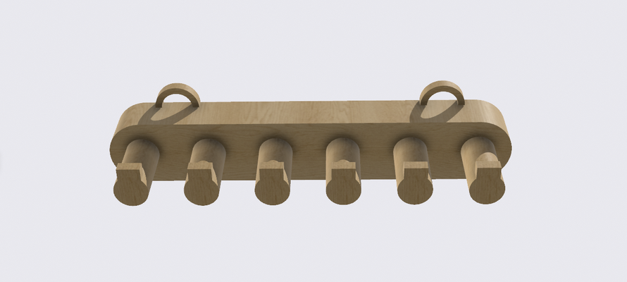 llave soporte pared colgando llavero 3d print model - Mito3D