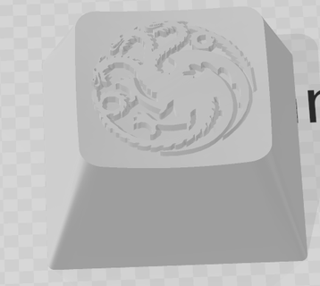 chave casa targaryen Dragão teclado jogos tronos Targaryen leon hbo computador 3d print model - Mito3D