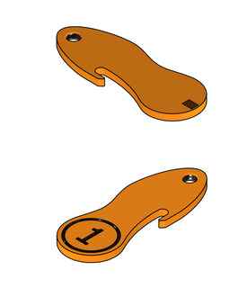 Schlüssel Anhänger Flasche Öffner Einkaufen Chip Profil Messer Schlüsselbund Einkauf Lösungsmittel treten Tiefe Spur Täglich Assistent 3d print model - Mito3D
